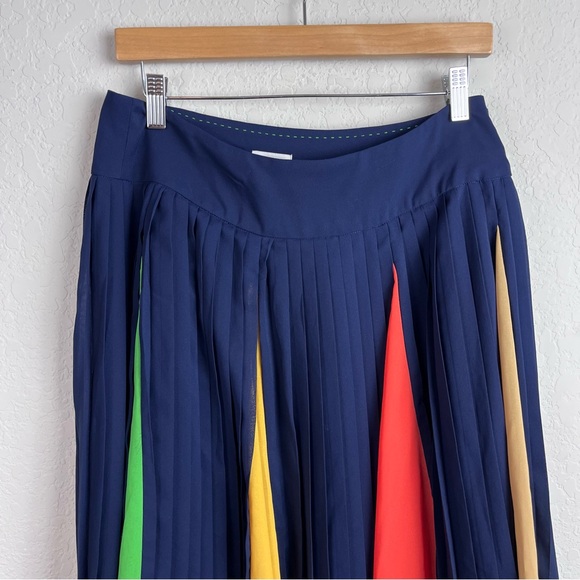 HD in PARIS Anthropologie Color Block Skirt Pleated - Picture 3 of 11